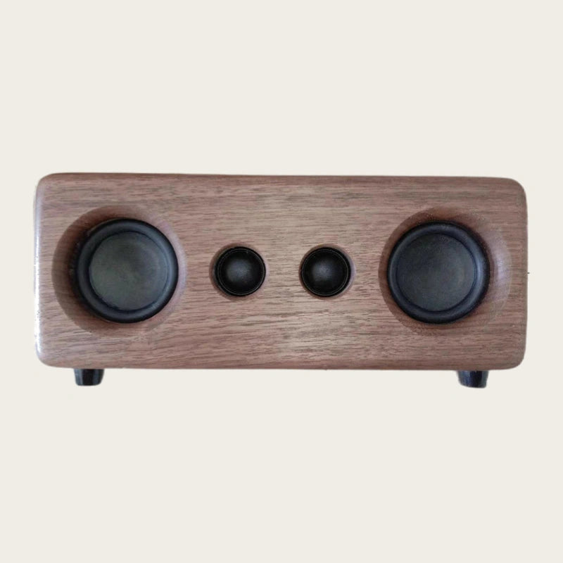 Dual-Driver Walnut Bluetooth Speaker