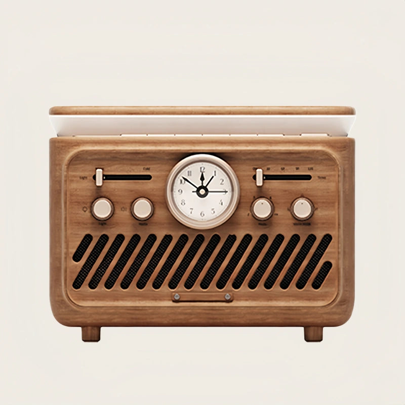 Vintage Wood Clock Sleep Bluetooth Speaker