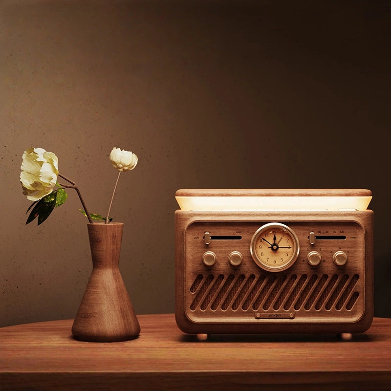 Vintage Wood Clock Sleep Bluetooth Speaker