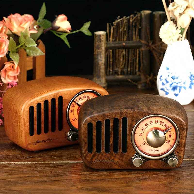 Wood Vintage Bluetooth Speaker Radio