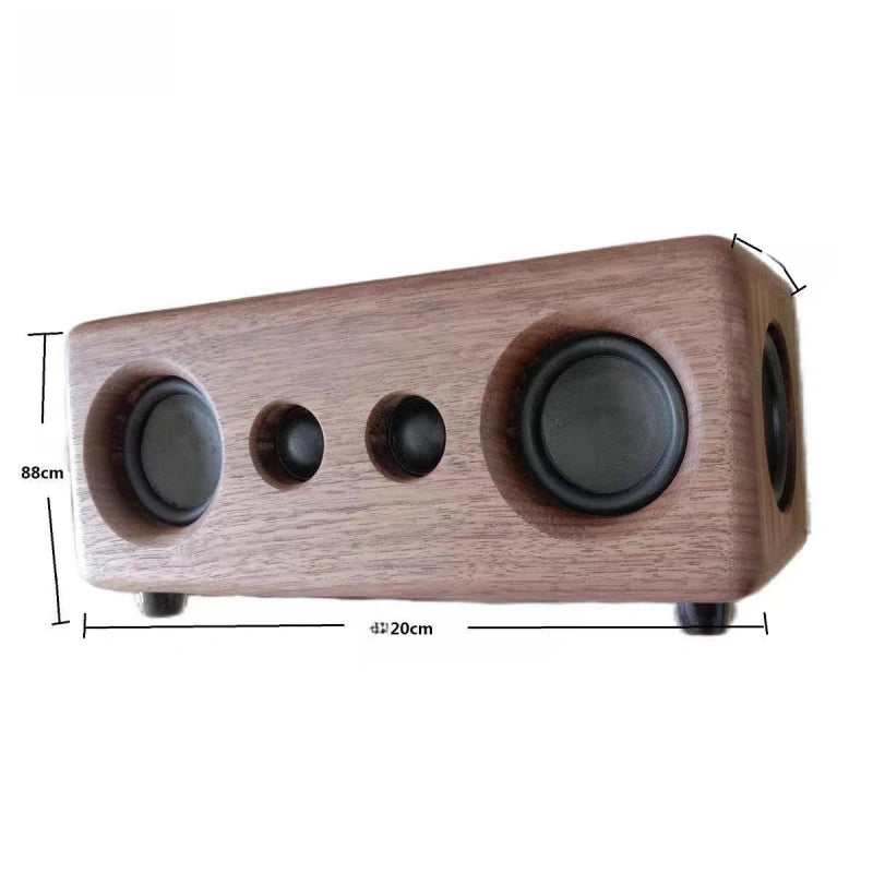 Dual-Driver Walnut Bluetooth Speaker