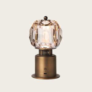 Amber Glow Crystal Soundbox Lamp Bluetooth Speaker
