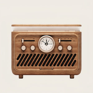 Vintage Wood Clock Sleep Bluetooth Speaker