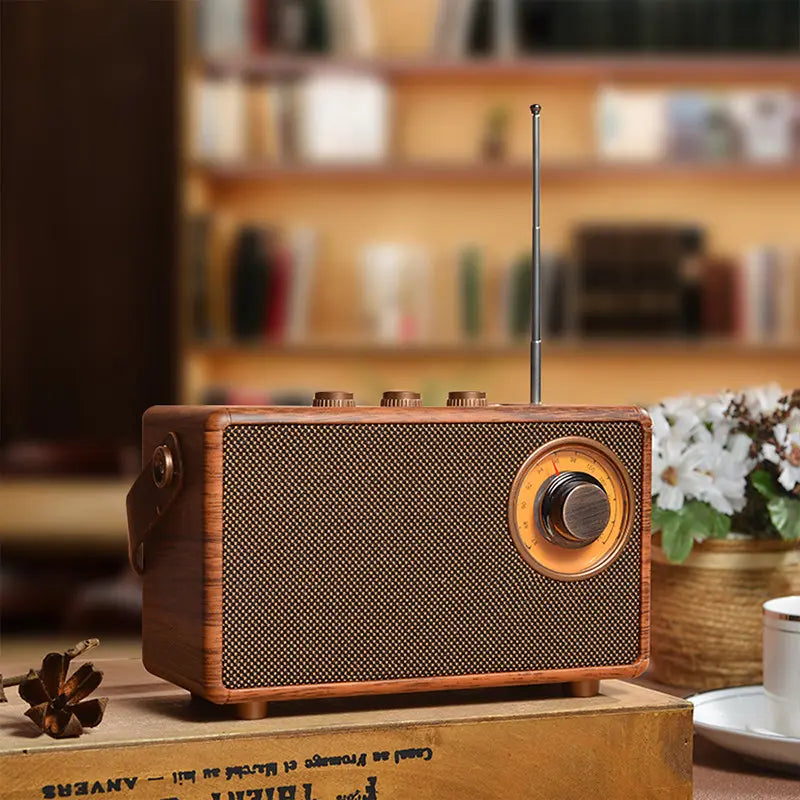 Classic Oak FM Bluetooth Speaker