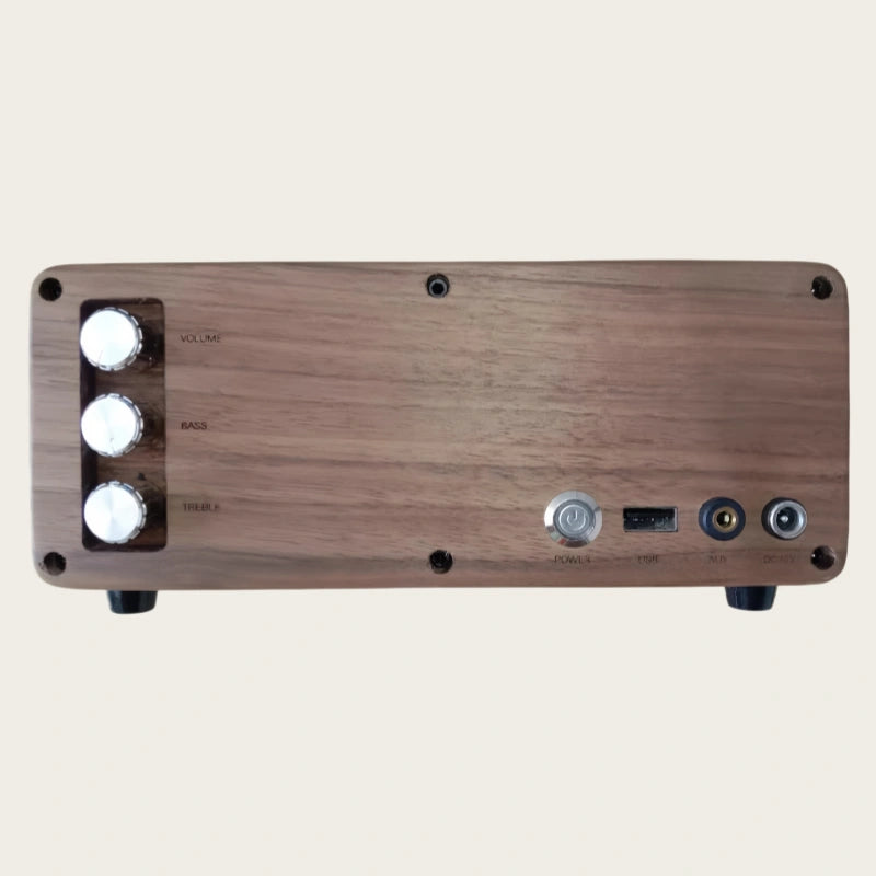 Dual-Driver Walnut Bluetooth Speaker