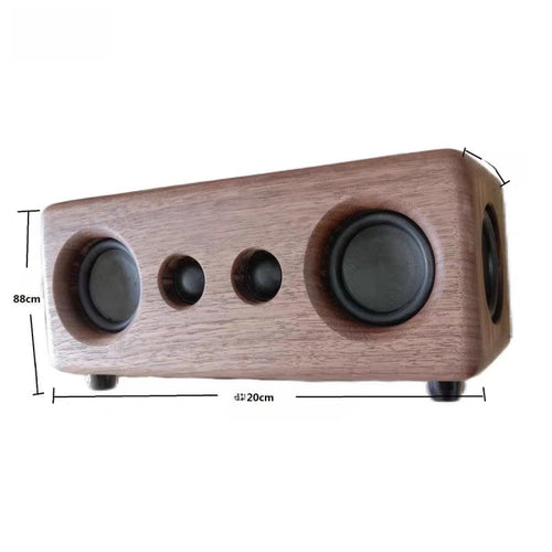 Dual-Driver Walnut Bluetooth Speaker
