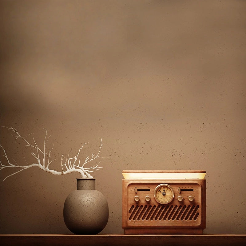 Vintage Wood Clock Sleep Bluetooth Speaker