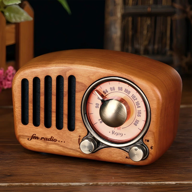 Wood Vintage Bluetooth Speaker Radio