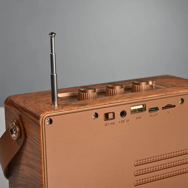 Classic Oak FM Bluetooth Speaker