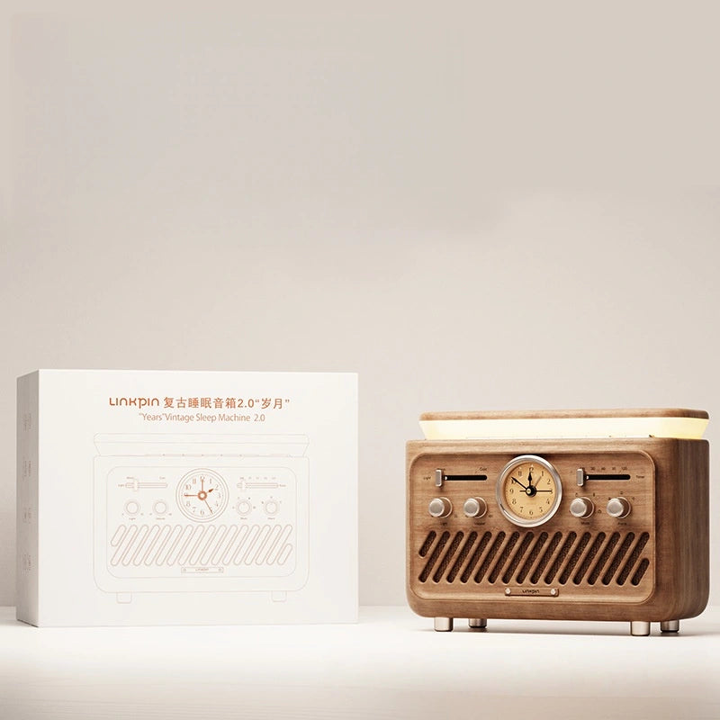 Vintage Wood Clock Sleep Bluetooth Speaker