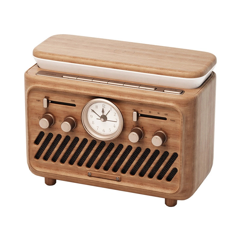 Vintage Wood Clock Sleep Bluetooth Speaker
